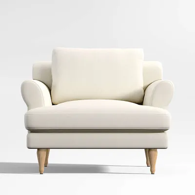 Timson White Roll-Arm Chair
