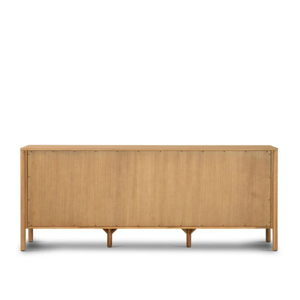 Tisdell Cane and Khaki Oak Wood 9-Drawer Dresser