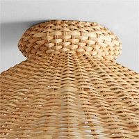 Tisse Oversized Woven Rattan Flush Mount Light by Athena Calderone