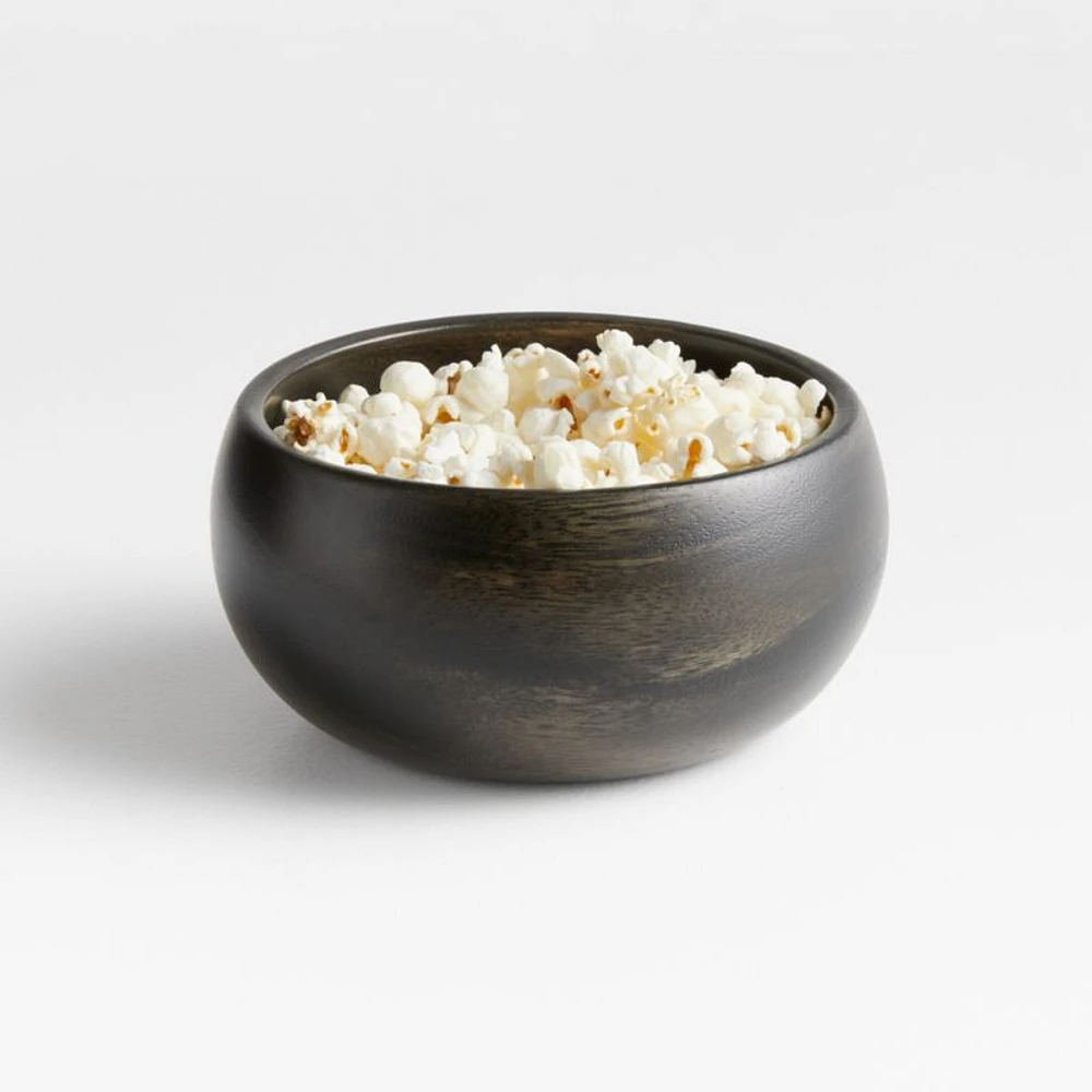 Tondo 5.75" Small Ebonized Wood Serving Bowl