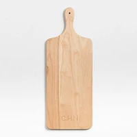 Tondo Natural Wood Paddle Serving Board with Handle