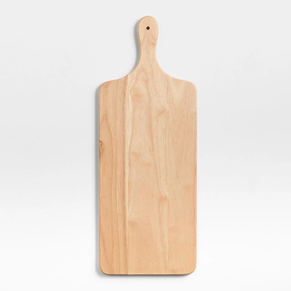 Tondo Natural Wood Paddle Serving Board with Handle