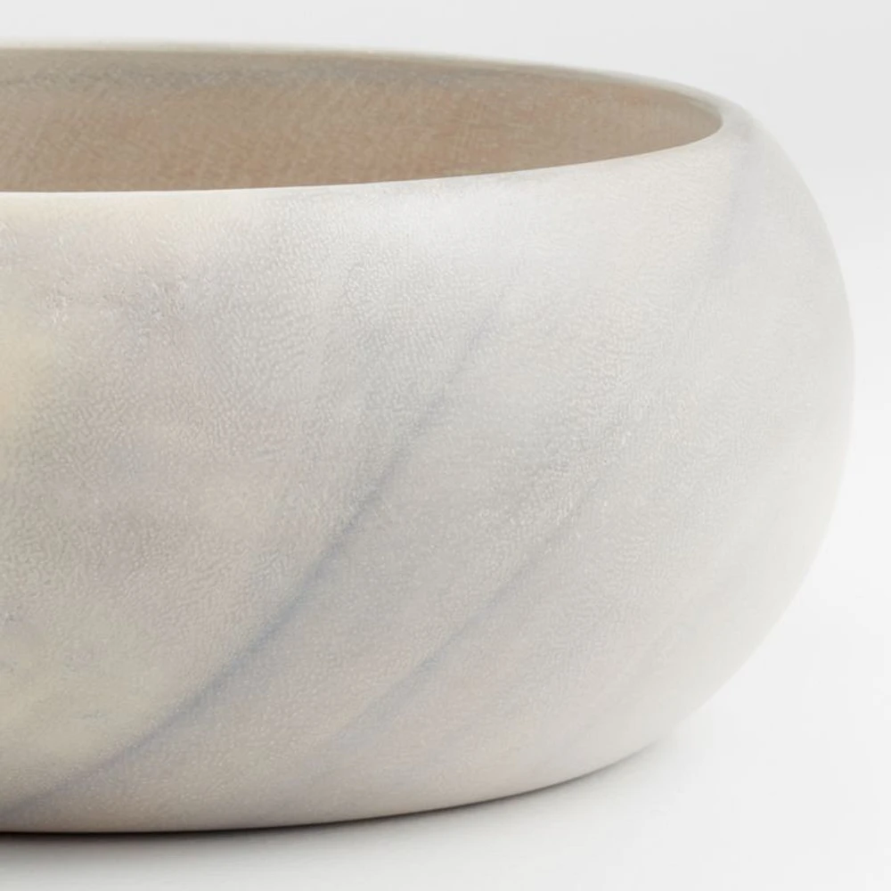 Tondo 8.5" White-Washed Wood Salad Serving Bowl