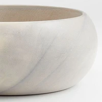 Tondo 8.5" White-Washed Wood Salad Serving Bowl