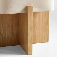Toro Wood Floor Lamp with Woven Shade 50"