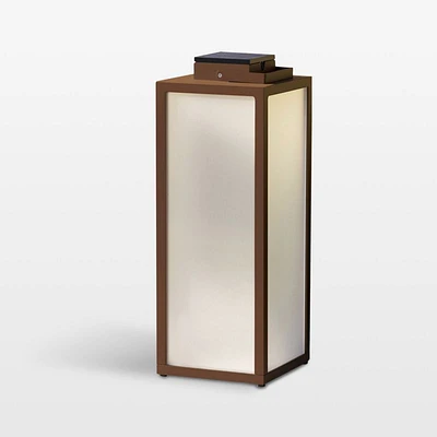 Tradition Corten Aluminum LED Solar Outdoor Lantern 25"