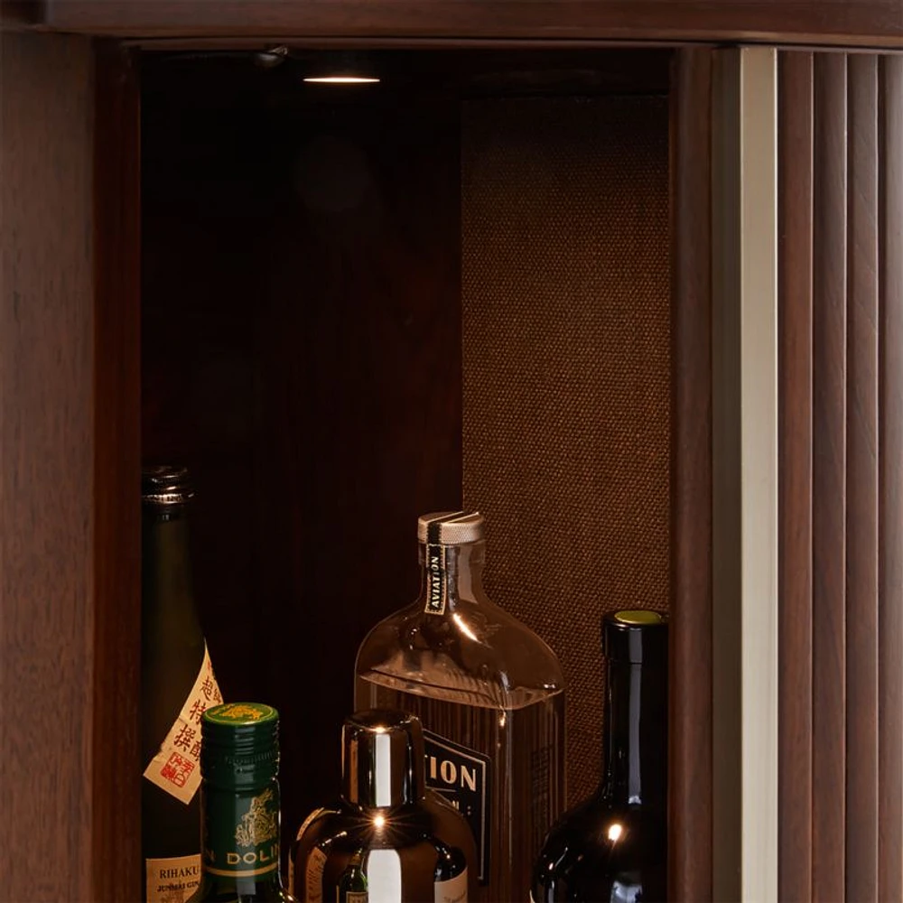 Trifecta Bar/Storage Media Cabinet with Light
