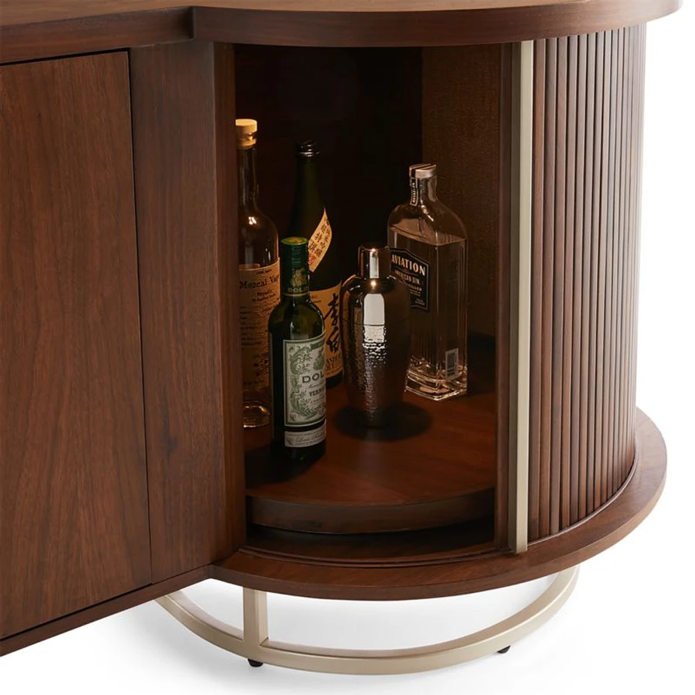 Trifecta Bar/Storage Media Cabinet with Light