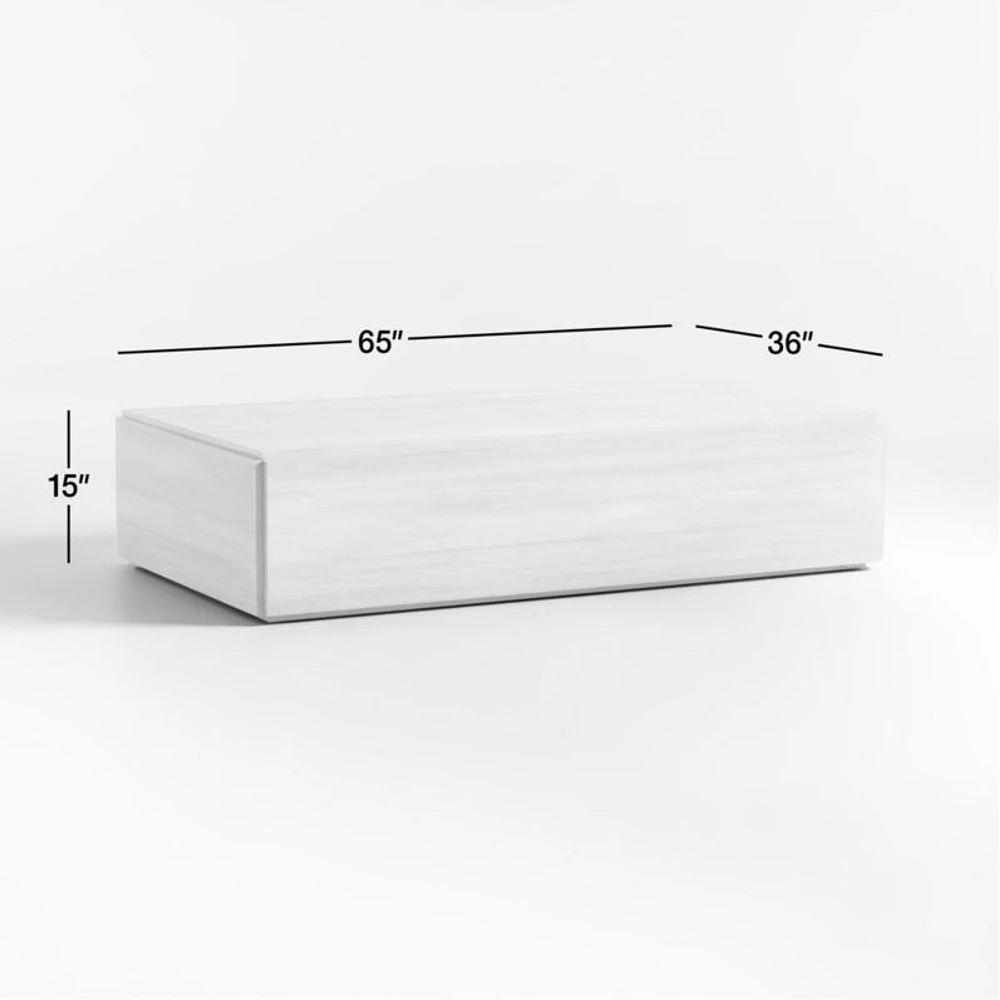 Troupe Natural Pine Wood 65" Rectangular Coffee Table