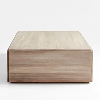 Troupe Natural Pine Wood 65" Rectangular Coffee Table
