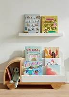 Wood 4-Shelf Truck Bookcase