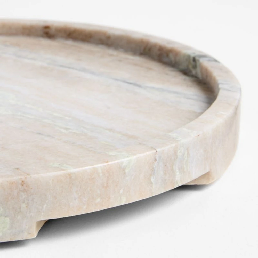 Tuscan Kitchen Marble 11" Cheeseboard with Glass Cloche