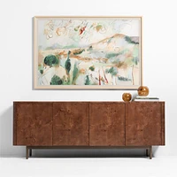 "Tuscany Village" 62"x42" Framed Wall Art Print