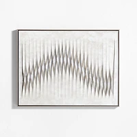 "Twist and Turns" White Canvas 37.5"x49.5" Framed Wall Art Print