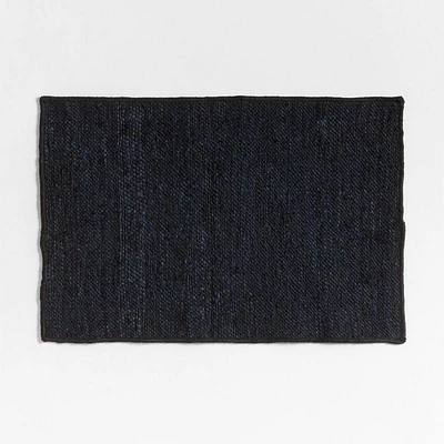 Textural Woven Performance Black Indoor/Outdoor Doormat 24"x36"