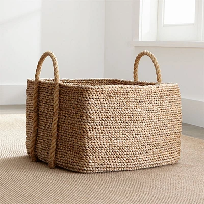 Tyler Square Basket With Rope Handle Low