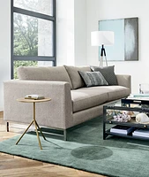 Ventana Black Iron and Glass 52" Rectangular Storage Coffee Table