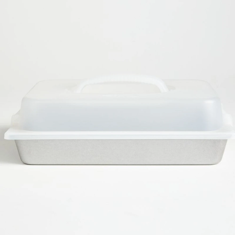 USA Pan Pro Line Non-Stick Rectangular Cake Pan with Lid