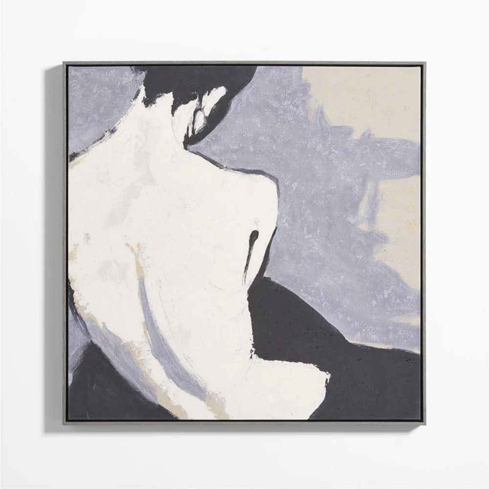 "Undraped" Framed White Wall Art Print 41"x41"