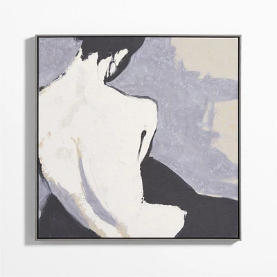 "Undraped" Framed White Wall Art Print 41"x41"