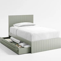 Sage Green Universal Kids Twin Trundle Bed