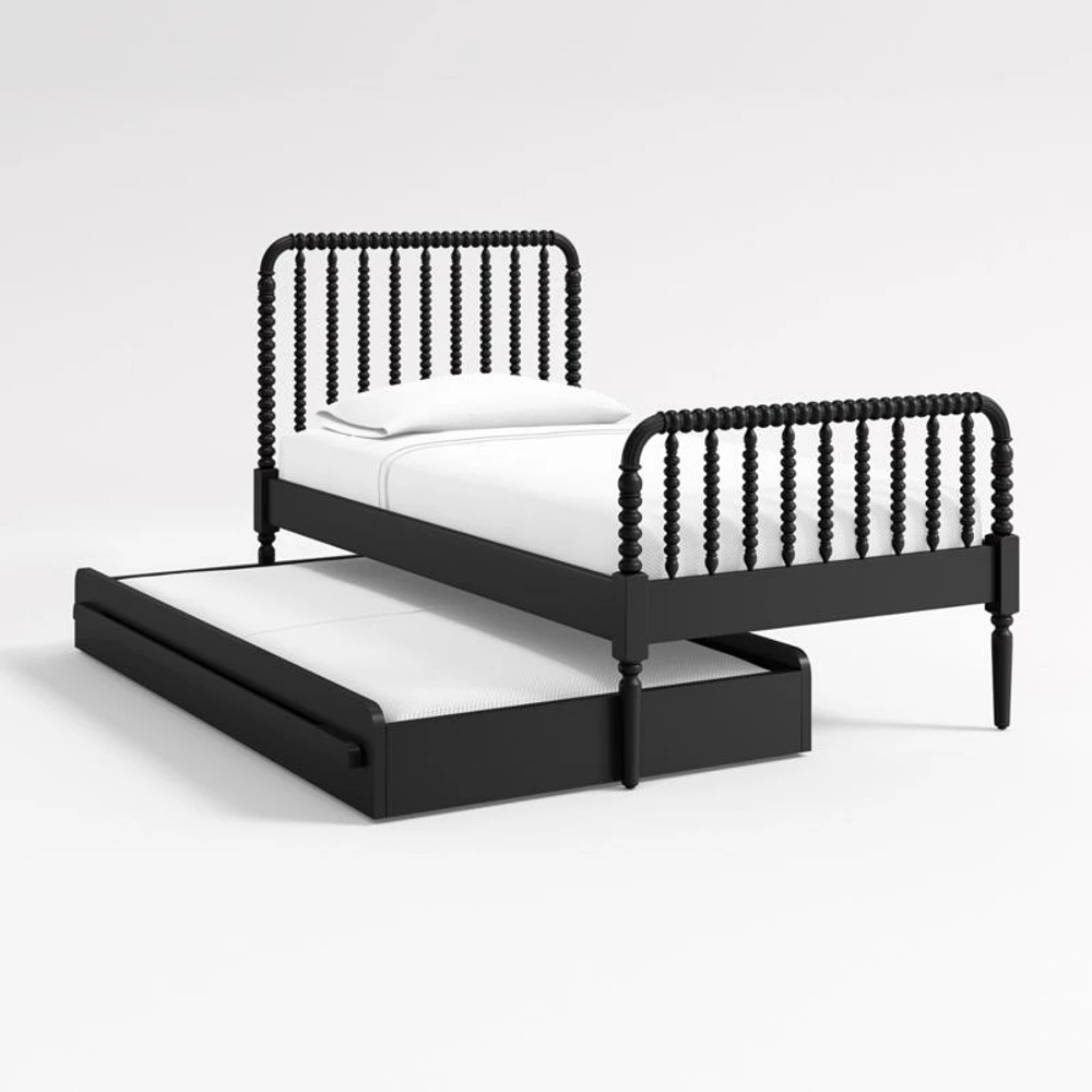 Black Twin Kids Trundle Bed