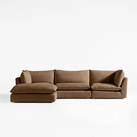 Unwind Modular -Piece Slipcovered Reversible Sectional Sofa