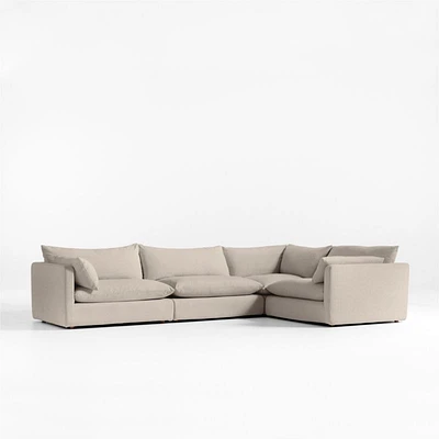 Unwind Modular -Piece Slipcovered L-Shaped Sectional Sofa