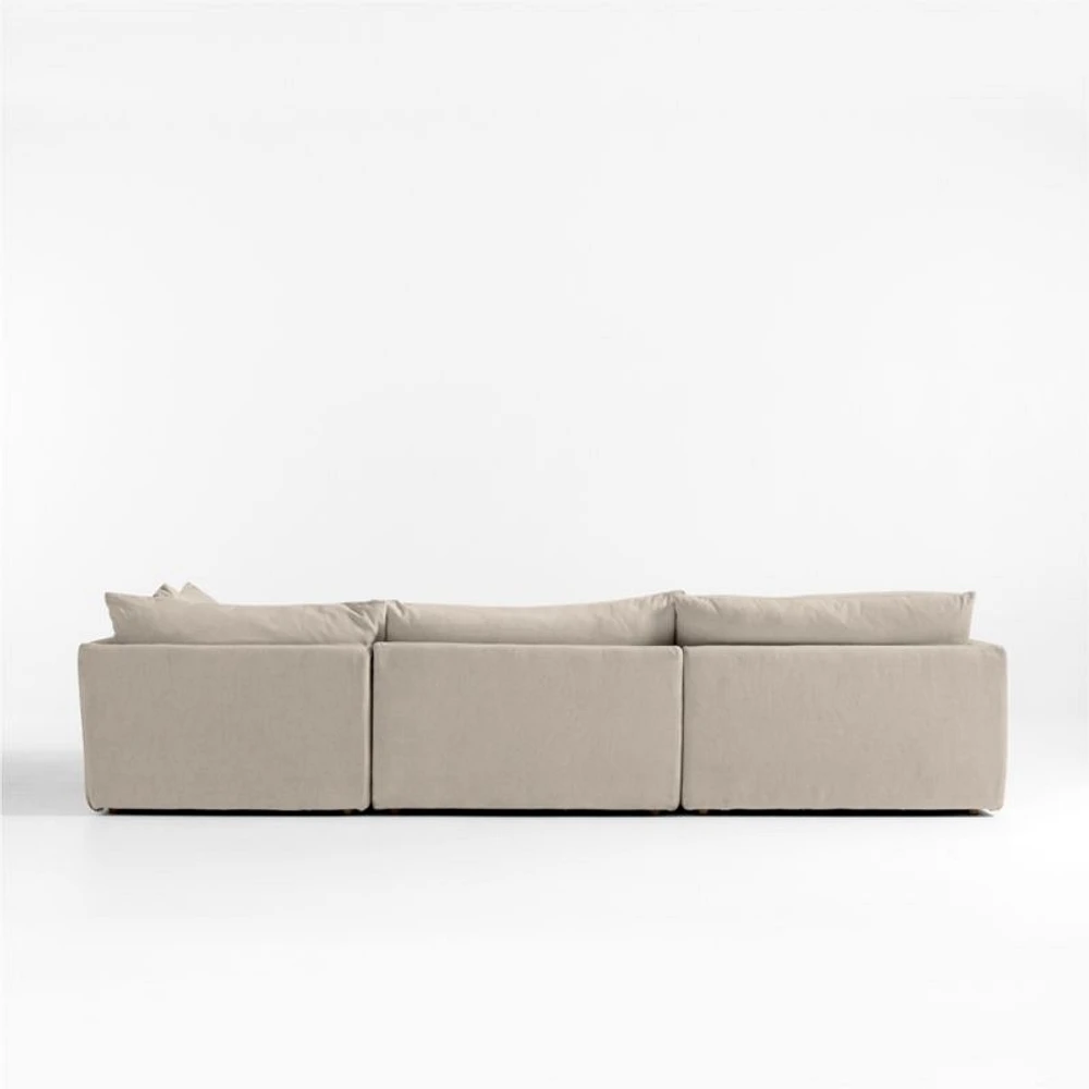 Unwind Modular -Piece Slipcovered L-Shaped Sectional Sofa