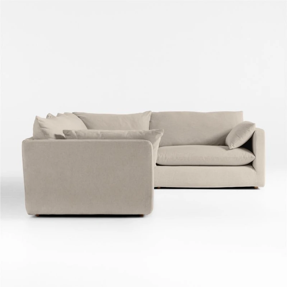 Unwind Modular -Piece Slipcovered L-Shaped Sectional Sofa