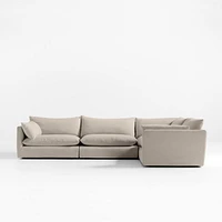 Unwind Modular -Piece Slipcovered L-Shaped Sectional Sofa