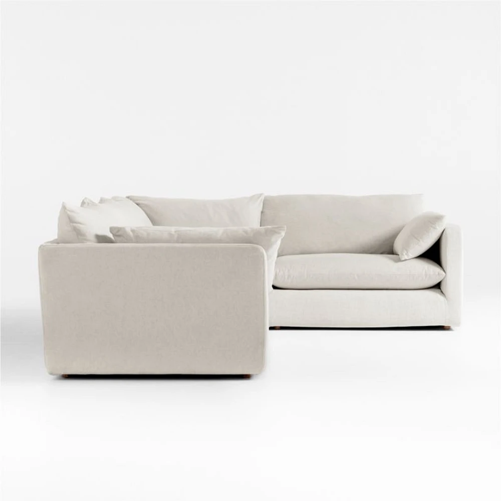 Unwind Modular 4-Piece L-Shaped Slipcovered Sectional Sofa