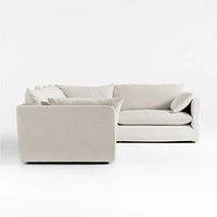 Unwind Modular 4-Piece L-Shaped Slipcovered Sectional Sofa