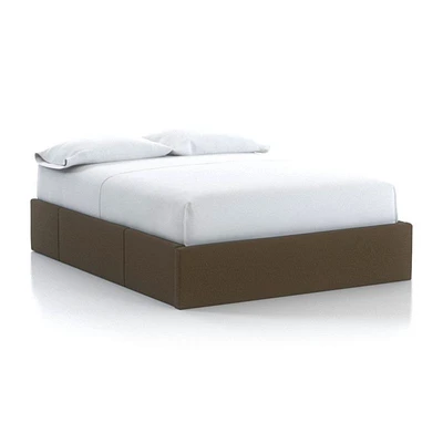 Queen Upholstered Storage Base Bark