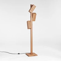 Shinola Utility Natural Wood Tree Floor Lamp