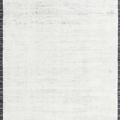 Valence Wool Border Ivory and Grey Area Rug 10'x14'