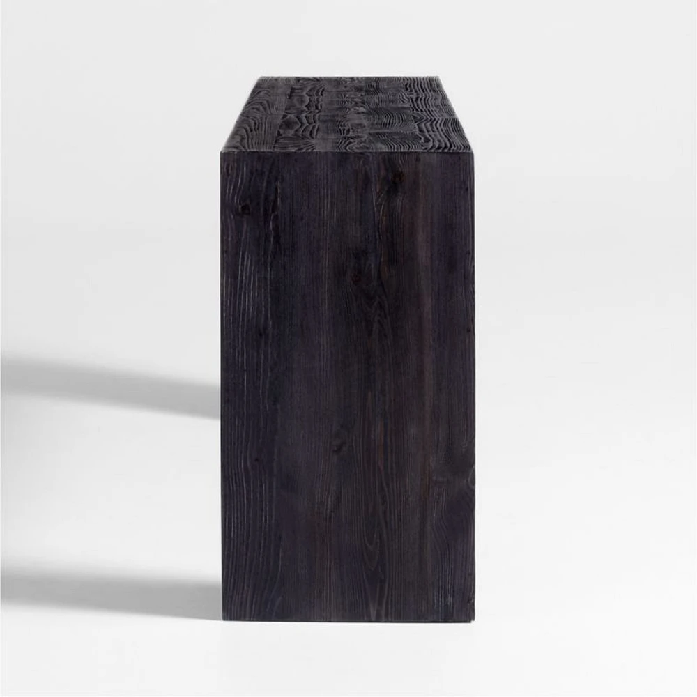 Valo 72" Ebonized Pine Wood Console Table