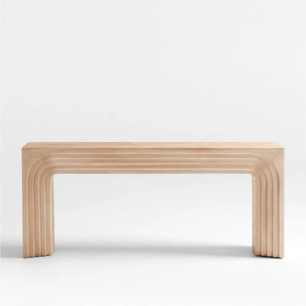 Valo 72" Rectangular Natural Pine Wood Console Table