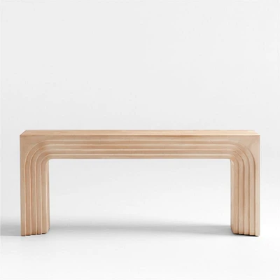 Valo 72" Rectangular Natural Pine Wood Console Table