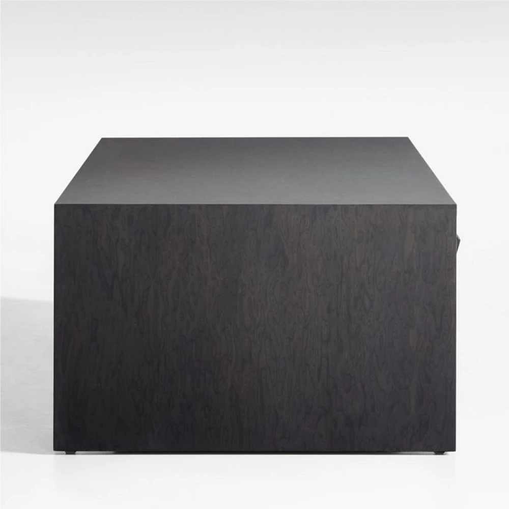 Vander Charcoal Wood 50" Rectangular Storage Coffee Table