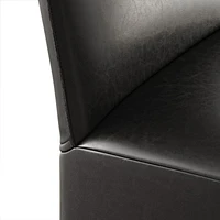 Venn Black Leather Counter Stool