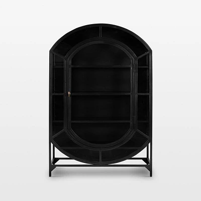 Ventana Black Glass Bar Cabinet