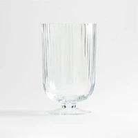 Venus Fluted Glass Hurricane Candle Holder 9.5"