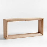 Vernon 72" Rectangular Natural Pine Wood Storage Console Table