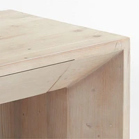 Vernon 72" Rectangular Natural Pine Wood Storage Console Table