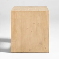 Vernon Natural Wood Side Table with Drawer, Set of 2