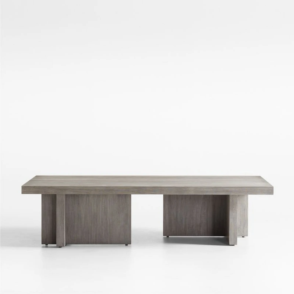 Versa Grey Pine Wood 60" Rectangular Coffee Table