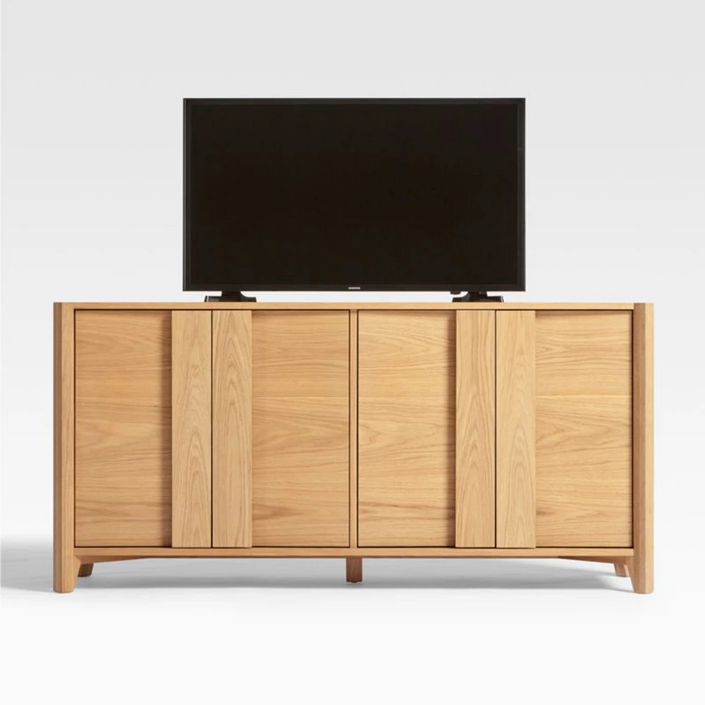 Vertex Natural 62" Storage Media Console
