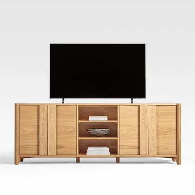 Vertex Natural 82" Storage Media Console