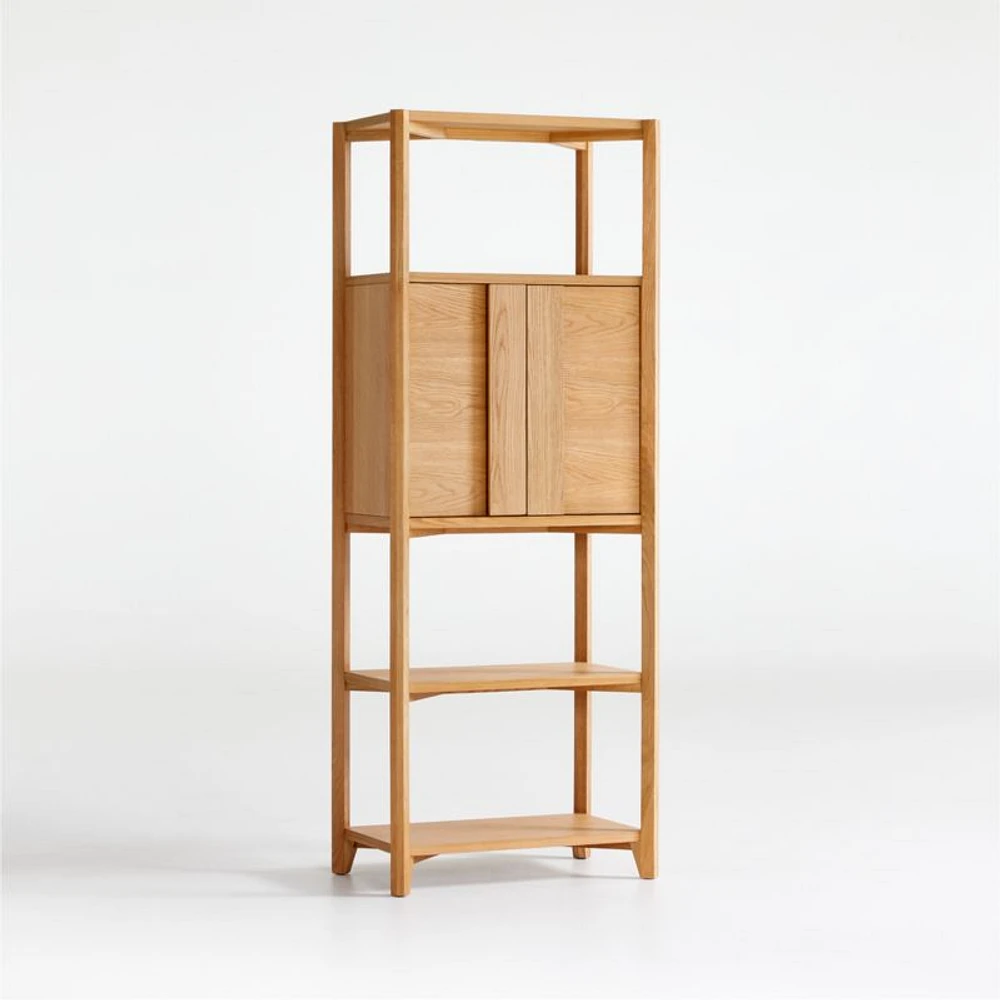 Vertex Bookcase Bar Cabinet